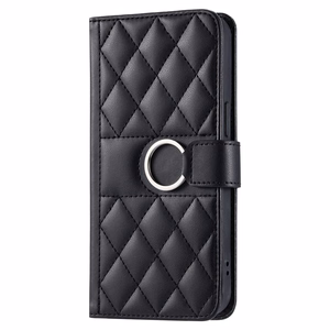 Samsung Galaxy A37 5G Leather Wallet Case with Stand and Shoulder Strap - Black