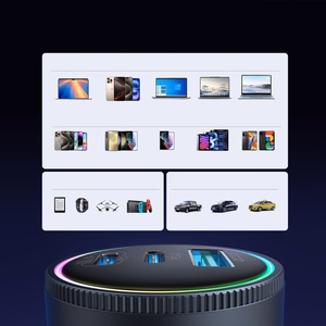 Joyroom JR-CCN07 145W Автомобильное зарядное устройство 2xUSB-C USB-A + Кабель USB-C 100W - тёмно-серый