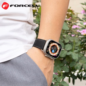 Strap to Apple Watch Forcell F-Design FA20 holes eco-friendly leather 42 / 44 / 45 / 49 mm brown