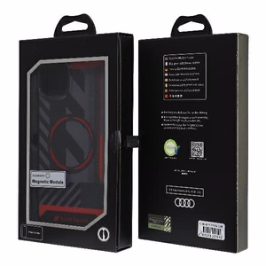 Audi IML Sport MagSafe Ümbris iPhone 15 / 14 Plus Plus 6.7" must/must hardcase AU-IMLMIP15M-RSQ/D2-BK