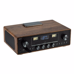 AKAI AM-100 RHAPSODY stereosüsteem, 30W RMS, Bluetooth 5.0, DAB+/FM, CD/USB, AUX, pruun/must