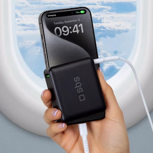 Powerbank SBS 20000mAh 65W PD AFC USB-C USB-A sülearvutile, tahvelarvutile, nutitelefonile - must