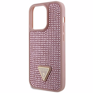 Guess GUHCP14LHDGTPP iPhone 14 Pro 6.1" roosa/roosa hardcase Rhinestone Triangle