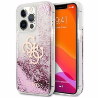 Guess GUHCP13XLG4GPI iPhone 13 Pro Max 6.7" roosa/roosa kõvakott 4G Big Liquid Glitter
