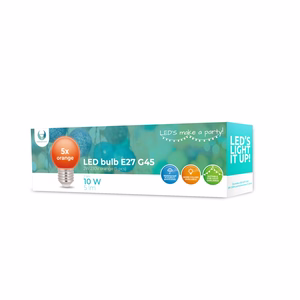 Forever Light LED pirn E27 G45 2W 230V oranž 5 tk.