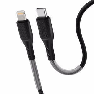 Kaabel USB C to Lightning Forcell F-Energy PD 3A 27W Carbon 1 m CB-01C must