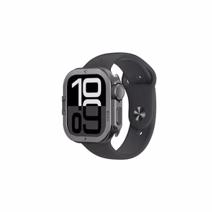 Металлический чехол AmazingThing Titan Pro для Apple Watch 11 46mm алюминий - чёрный