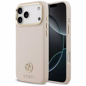 GUESS ümbris jaoks IPHONE 17 Pro Max compatible with MagSafe GUHMP17XPGCRMDEP (PU W/ Grained Strass Logo) roosa