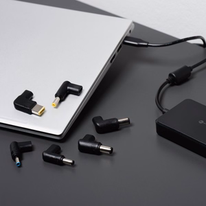 FORCELL F-ENERGY E856 uniwersal laptop laadija 90W (6 adaptors) - czarny