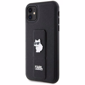 Karl Lagerfeld Gripstand Saffiano Choupette Pins чехол для iPhone 11 / Xr - чёрный