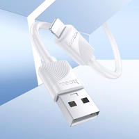 Kaabel USB A to Lightning Hoco 2,4A 1 m X114 valge