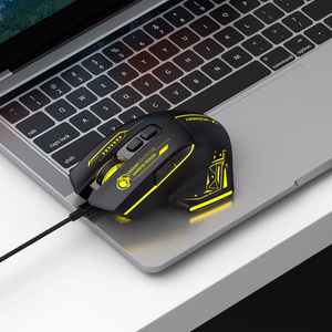 Wozinsky WMGK-1181W Wired Optical Gaming Mouse 7200 DPI with Backlight - Black and Yellow