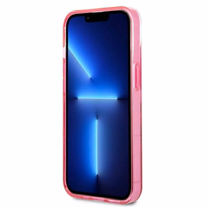Чехол Karl Lagerfeld Gradient Ikonik Karl&Choupette для iPhone 13 mini - розовый