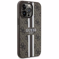 Guess GUHMP13LP4RPSW iPhone 13 Pro / 13 6.1" brown/brown hardcase 4G Printed Stripes MagSafe