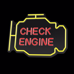 Neon PLEXI LED CHECK ENGINE kollane punane NNE21 Neolia