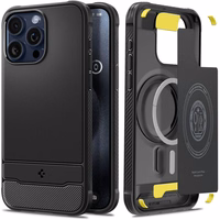 Spigen Rugged Armor Mag Ümbris with MagSafe jaoks iPhone 15 Pro Max - Matte must