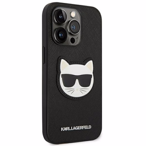 Karl Lagerfeld Saffiano Choupette Head Patch Case iPhone 14 Pro jaoks - must