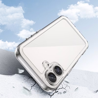 Outer Space Ümbris with Gel Frame jaoks iPhone 16 Plus - Clear