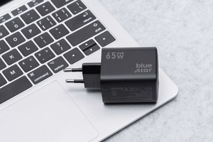 Phone charger sinine Star GaN 2 x USB C + USB A QC4.0 PD 4A 65W VT-43 must