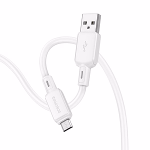 Кабель Borofone BX94 Crystal color - USB на Micro USB - 2,4A 1 метр белый