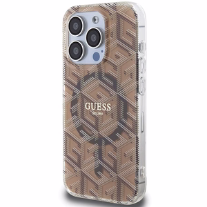 Guess IML GCube MagSafe чехол для iPhone 15 Pro Max - коричневый
