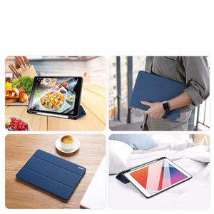 Dux Ducis Domo ümbris with flap and smart sleep jaoks iPad 7 / 8 / 9 10.2'' - sinine