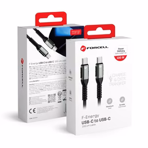 FORCELL F-ENERGY C260 Kaabel Type C to Type C QC4.0 PD 5A 100W Cafule 2 m must