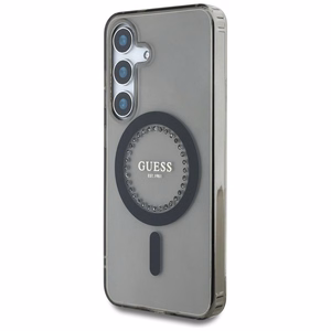 GUESS ümbris jaoks SAMSUNG S25 GUHMS25SPFTDTEK (Magnetic IML Rhinestones) must