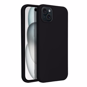 Чехол для iPhone 15 силиконовый черный