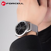 Strap to Samsung Galaxy Watch Forcell F-Design FS11 magnetic steel 20 mm hõbedane