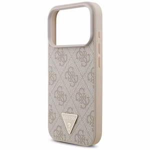 Чехол Guess 4G Strap Triangle Logo MagSafe для iPhone 17 Pro розовый