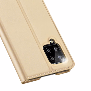 DUX DUCIS Skin Pro raamaturiiuli tüüpi ümbris Samsung Galaxy A42 5G jaoks kuldne