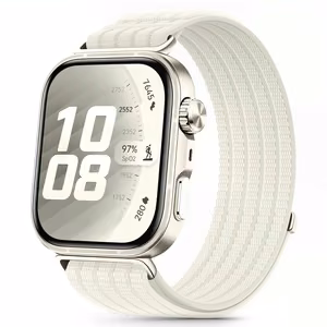 Tech-Protect nailonrihm Huawei Watch Fit 3 / 4 / 4 Pro / 5 / 5 Pro jaoks - valge