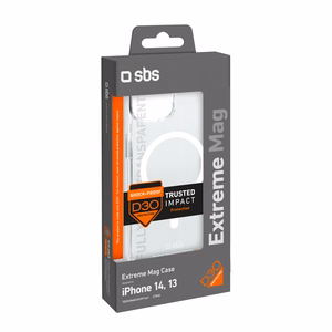 SBS D3O MagSafe Ümbris jaoks iPhone 14 / 13 - läbipaistev