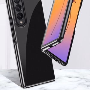 Plating Case ümbris Samsung Galaxy Z Fold 4 metallist raamiga sinine kate Samsung Galaxy Z Fold 4 jaoks