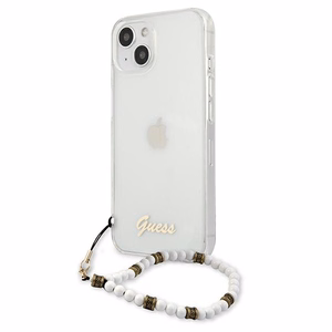 Guess GUHCP13MKPSWH iPhone 13 6.1" прозрачный жёсткий чехол White Pearl