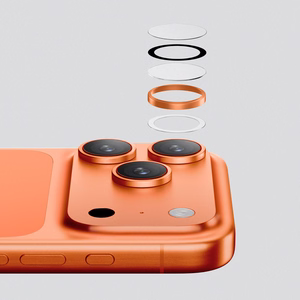 AmazingThing Lens Glass для iPhone 17 Pro / Pro Max - с оранжевой рамкой