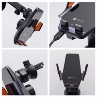 Juhtmevaba car phone hoidja Forcell F-Grip HS6 15W windshield / air vent must