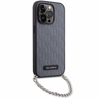 Karl Lagerfeld KLHCP14LSACKLHPG iPhone 14 Pro 6.1" hõbedane/hõbedane hardcase Saffiano Monogram Chain