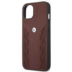 BMW Leather Curve perforeeritud ümbris iPhone 13-le - punane