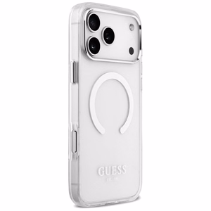 Guess Metal Outline MagSafe ümbris jaoks iPhone 17 Pro Max - hõbedane