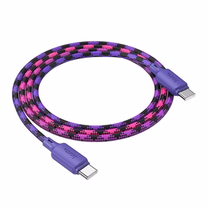 Kaabel USB C to USB C Hoco 3A 60W 1 m X116 gradient purple