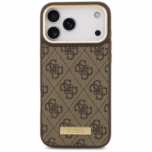 Guess 4G Logo Plate MagSafe Ümbris jaoks iPhone 17 Pro Max - Brown