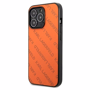 Karl Lagerfeld Perforated Allover Ümbris jaoks iPhone 13 Pro / 13 6.1" - oranž