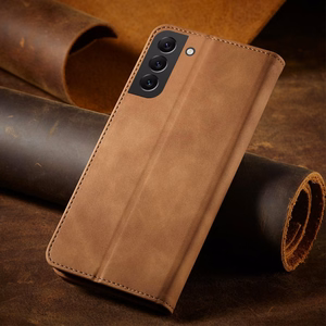Magnet Fancy Ümbris jaoks Samsung Galaxy S23+ flip cover wallet stand brown