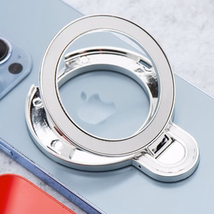 Phone stand CIRCLE - stick-on - hõbedane
