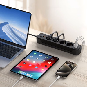 TECH-PROTECT PCL4X3 PIKENDUSJUHE 2 USB & 1 TYPE-C & 4 PESA 200CM MUST