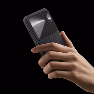 Чехол Nillkin CamShield Leather S для Samsung Galaxy S23+ с защитой камеры чёрный
