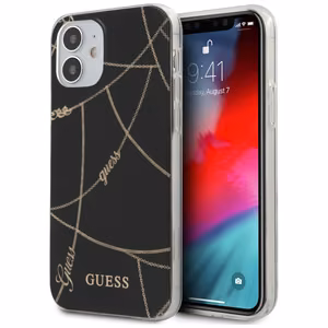 Guess GUHCP12SPCUCHBK iPhone 12 mini 5.4" must/must kõvakaaneline kullast keti kollektsioon