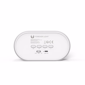 Alarm clock with LED Bunny night light PURE FNL-05 INGRID valge long Forever Light